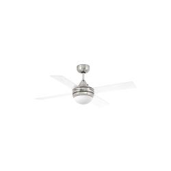 FARO 33696 - Ventilateur de plafond avec lumière nickel satiné mini icaria 2 ampoules