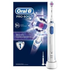 Oral-B PRO 600 3D Brosse à dents électrique par BRAUN Blanc