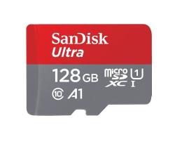 Carte Mémoire SanDisk Ultra MicroSDXC UHS-I 128 Go avec Adaptateur microSD, microSDHC et microSDXC