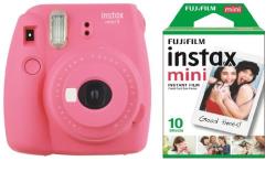 Appareil Photo Instantané Fujifilm Instax Mini 9 Rose Corail + Instax Mini Pack 1x 10 Poses