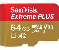 Carte Mémoire SanDisk Extreme PLUS MicroSDXC 64 Go