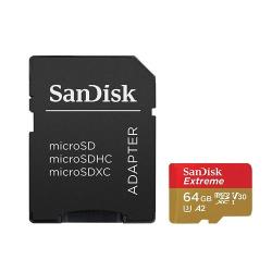 Carte Mémoire SanDisk Extreme MicroSDXC 64 Go V30 A2