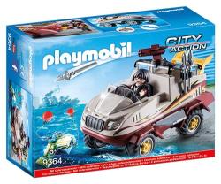 Playmobil 9364 City Action Les policiers d'élite Véhicule amphibie et bandit