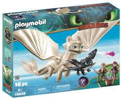 Playmobil Dragons 70038 Furie Eclair et bébé dragon avec enfants