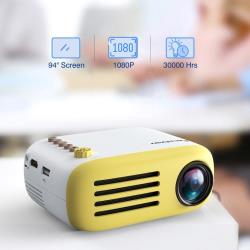 Vidéoprojecteur pour Enfants Excelvan YG200 94 LED LCD 320*240 50 Lumens Multimédia, avec Interface TF AV USB 