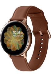 Montre connectée Samsung Galaxy Watch Active2 4G 44 mm Boîtier Acier Bracelet en cuir Or