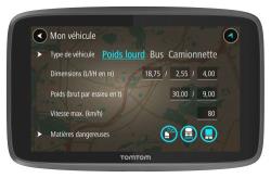 GPS Poids Lourds TomTom Go Professional 6250 6 Cartographie Europe 49,Traffic et Zones de danger à vie via car