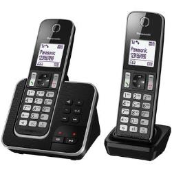 Téléphone fixe sans fil duo avec répondeur PANASONIC TGD322FRB