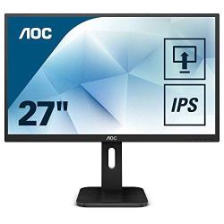 AOC Q27P1 - Ecran LED - 27 - 2560 x 1440 QHD - IPS - 250 cd/m2 - 1000:1 - 5 ms - HDMI, DVI, DisplayPort, VGA - haut-parleurs