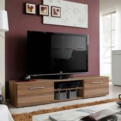 Meuble tv design bono ii 180cm prunier - Paris Prix