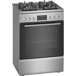 cuisinière mixte a 66l 4 feux inox - Bosch hws59ie50