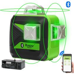 Niveau Laser Vert avec Bluetooth 3x360 Visibilité Réglable 603CG-BT - Huepar