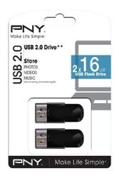 Clé USB Pny PACK CLE USB 2.0 PNY ATTACHE 4 EN 16GB *2