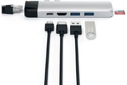 Hub USB Satechi Hub avec Ethernet et HDMI 4K Silver