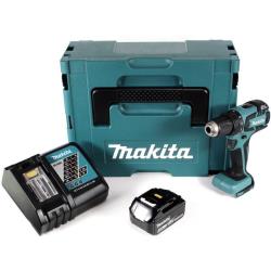 Makita DDF 459 RT1J Perceuse-visseuse sans fil 18V 45Nm + Coffret de transport Makpac + 1x Batterie 5,0 Ah + Chargeur