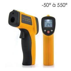 Thermomètre infrarouge laser électronique sans contact max 550°C - Yonis