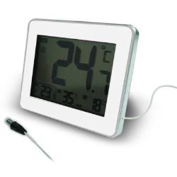 Thermomètre Intérieur / Extérieur Filaire Blanc Otio 936063
