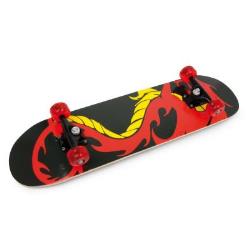 Skateboard rouge et noir dragon Valdemir