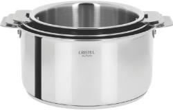 Batterie de cuisine Cristel Série 3 casseroles amovibles 16 à 20 cm