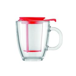 BODUM Set mug verre 0.35L + filtre Rouge Yo Yo Set