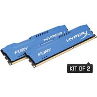 Kit de mémoire vive pour PC HyperX Fury Blue HX316C10FK2/8 8 Go 2 x 4 Go RAM DDR3 1600 MHz CL10 10-10-37