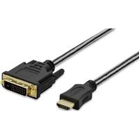 Câble de raccordement ednet 84486 [1x HDMI mâle 1x DVI mâle 24+1 pôles] 3 m noir