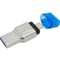 Kingston MobileLite Duo 3C lecteur de carte mémoire Bleu, Argent USB 3.0 (3.1 Gen 1) Type-