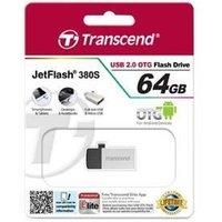 Transcend JetFlash 380S 64GB clé USB flash 64 Go USB Type-A 2.0 Argent