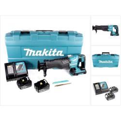 Makita DJR 360 RTK Scie récipro sans fil 2x 18 V avec boîtier + 2x Batteries BL 1850 5,0 Ah + Chargeur