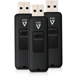 Clé USB V7 Slider USB 2.0 4Go/ Pack de 3