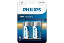 Piles Philips PILE ULTRA ALKALINE LR14 X2