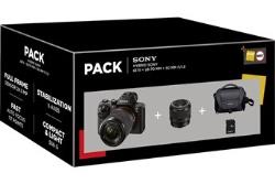 Appareil photo hybride Sony PACK A7 II + 28-70MM + 50MM F1.8 + SD16GO + SACOCHE