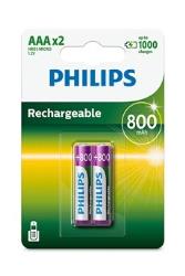 Pile rechargeable Philips PILES RECHARGEABLE AAA LR03 800 MAH
