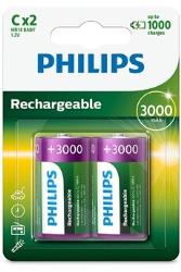 Pile rechargeable Philips PILES RECHARGEABLE LR14 3000 MAH