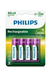 Pile rechargeable Philips PILES X4 AA 2600 MAH
