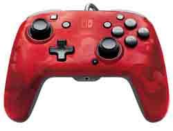 Manette audio Nintendo Switch PDP Faceoff Deluxe+ Rouge Camouflage