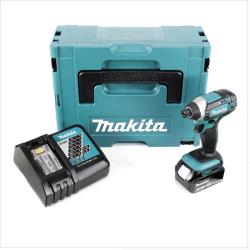 Makita DTD 152 RM1J 18V Li-Ion Visseuse à chocs sans fil avec boîtier Makpac + 1x Batterie BL 1840 4,0 Ah Li-Ion + Chargeur rapide DC 18 RC