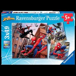 Puzzles 3 x 49 Pièces - Spider-man en Action - Ravensburger