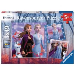 Puzzles 3x49 pièces - La Reine des Neiges 2 - Le voyage commence - Ravensburger