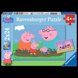 Puzzle 2x24 pièces famille Peppa Pig - Ravensburger