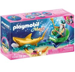 Playmobil Le Palais de Cristal - Roi des mers avec calèche royale - 70097