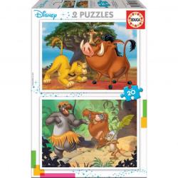 Puzzle 2x20 pièces - Disney Animaux - Educa