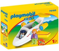 Playmobil 1.2.3 - Avion avec pilote et vacancière - 70185