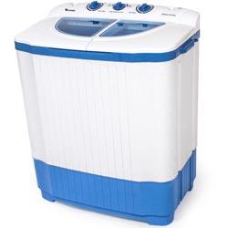 TECTAKE Mini machine à laver Compact Bleu / Blanc