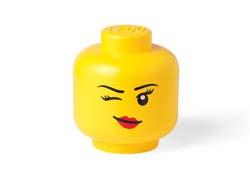 Rangement en forme de tête de fille LEGO - Petit (clin d'oeil)