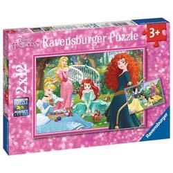 Ravensburger - Puzzles 2x12 pièces - Dans le monde des princesses Disney