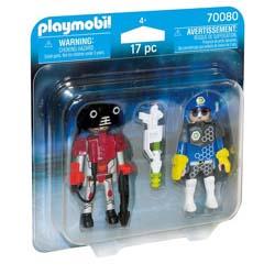 Policier de l'espace et robot Playmobil Space 70080