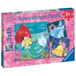 Ravensburger - Puzzles 3x49 pièces - Aventure des princesses - Disney Princesses