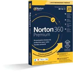 Logiciel antivirus et optimisation Symantec Norton 360 Premium 75Go 10 postes