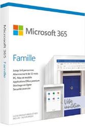 Logiciel Microsoft 365 FAMILLE - 1 AN D'ABONNEMENT - 2 A 6 PERSONNES